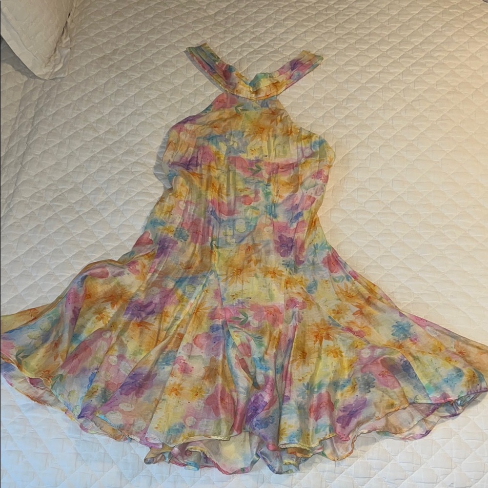 ASTR Colorful Halter Dress